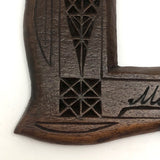 Super Sweet Pair of Old Chip Carved Handmade Wooden Frames