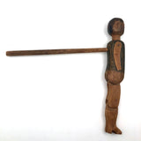 Wonderful Antique Folk Art Jig Doll with Glass Eyes