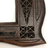 Super Sweet Pair of Old Chip Carved Handmade Wooden Frames