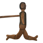 Wonderful Antique Folk Art Jig Doll with Glass Eyes