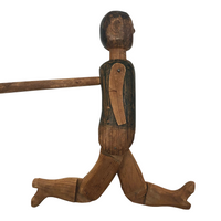 Wonderful Antique Folk Art Jig Doll with Glass Eyes