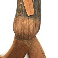 Wonderful Antique Folk Art Jig Doll with Glass Eyes