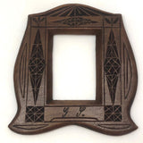 Super Sweet Pair of Old Chip Carved Handmade Wooden Frames