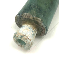 Tiny Green and Blue Ancient Roman Glass Bottle/ Unguentaria
