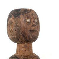 Wonderful Antique Folk Art Jig Doll with Glass Eyes