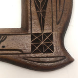 Super Sweet Pair of Old Chip Carved Handmade Wooden Frames