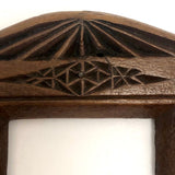 Super Sweet Pair of Old Chip Carved Handmade Wooden Frames