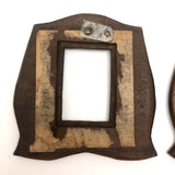 Super Sweet Pair of Old Chip Carved Handmade Wooden Frames