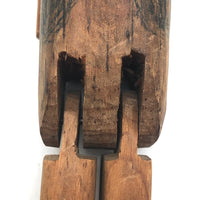 Wonderful Antique Folk Art Jig Doll with Glass Eyes