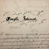 Gorgeous 1827 Large Math Notebook with Fraktur Style Headers, Watercolor Diagrams, Poems, More