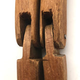 Wonderful Antique Folk Art Jig Doll with Glass Eyes
