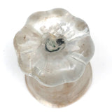 Unusual Early Small Clear Glass Vessel with Rolled Lip and Bulb Shaped Bottom