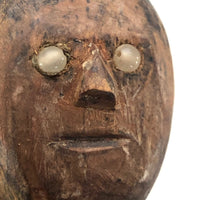 Wonderful Antique Folk Art Jig Doll with Glass Eyes