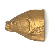 Curious Tiny Gilded Fish Head Vessel