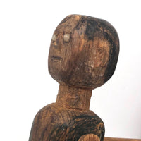 Wonderful Antique Folk Art Jig Doll with Glass Eyes