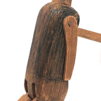 Wonderful Antique Folk Art Jig Doll with Glass Eyes