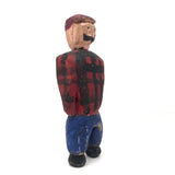 Charming Carved and Painted Folk Art Lumberjack