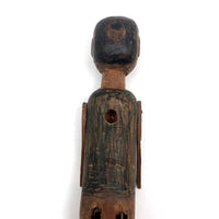 Wonderful Antique Folk Art Jig Doll with Glass Eyes