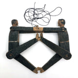 Wonderful Antique Hanging Carved and Jointed Wooden Figures with Joined Arms