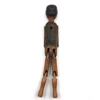 Wonderful Antique Folk Art Jig Doll with Glass Eyes