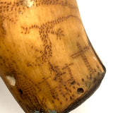 Late 18th Century Primitively Scrimshawed Horn