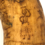 Late 18th Century Primitively Scrimshawed Horn