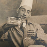 Curious Man in Dunce Cap c. 1920s RPPC