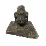 Curious Small Stone Carved Kneeling Figure