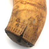 Late 18th Century Primitively Scrimshawed Horn