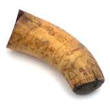 Late 18th Century Primitively Scrimshawed Horn