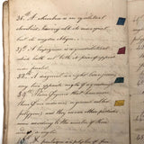 Gorgeous 1827 Large Math Notebook with Fraktur Style Headers, Watercolor Diagrams, Poems, More