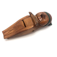 Super Folky Old Hand-carved Nutcracker with Great Face