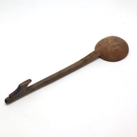 Notched Handle Primitive Wooden Spoon or Ladle