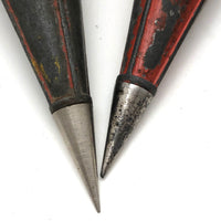Pair of Mid-Century Stanley Painted Steel Plumb Bobs
