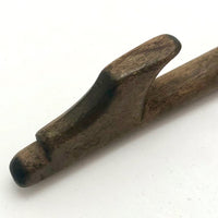 Notched Handle Primitive Wooden Spoon or Ladle