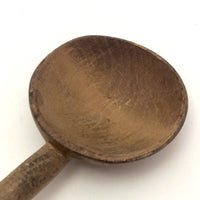 Notched Handle Primitive Wooden Spoon or Ladle