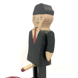 Old Wooden Naughty Man with Pot!