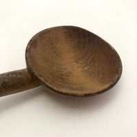 Notched Handle Primitive Wooden Spoon or Ladle