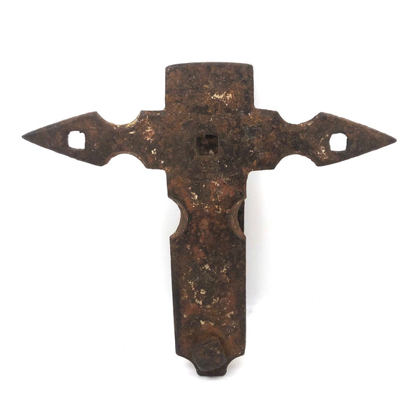 Rusty Old Cross-like Iron Fixture