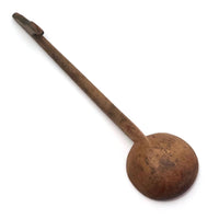 Notched Handle Primitive Wooden Spoon or Ladle