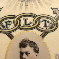 Odd Fellows Antique Cruver 7 1/2" inch Diameter Stand-Up Celluloid Button with Portrait