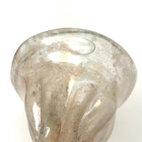 Unusual Early Small Clear Glass Vessel with Rolled Lip and Bulb Shaped Bottom
