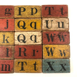 Set of 20 Beautiful 19th C. Milton Bradley Alphabet / Animal Blocks