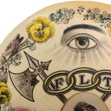 Odd Fellows Antique Cruver 7 1/2" inch Diameter Stand-Up Celluloid Button with Portrait