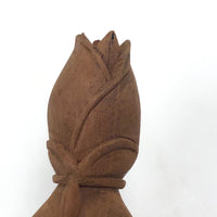 Carved Rosebud on Post