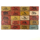Set of 20 Beautiful 19th C. Milton Bradley Alphabet / Animal Blocks
