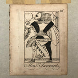 Antique Book Plate Engraving from Edwards and Darby "A Political and Satirical History of the Years  1756-7