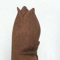 Carved Rosebud on Post
