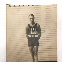 Howard Gorman, Handsome Life Guard, Old Black and White Photo