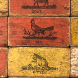 Set of 20 Beautiful 19th C. Milton Bradley Alphabet / Animal Blocks
